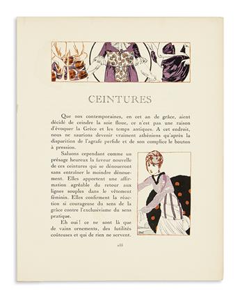 (COSTUME.) Gazette du Bon Ton. approximately 550 illustrated text pages from the magazine,